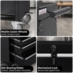 Steel tool box organizer - 0.5mm cold-rolled steel construction, rust-resistant finish