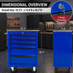 Compact metal tool box organizer dimensions - 8.6 x 4.6 x 8.1 inches desktop size