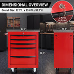Compact metal tool box organizer dimensions - 8.6 x 4.6 x 8.1 inches desktop size