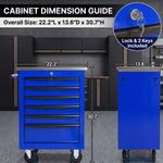 Compact metal tool box organizer dimensions - 8.6 x 4.6 x 8.1 inches desktop size