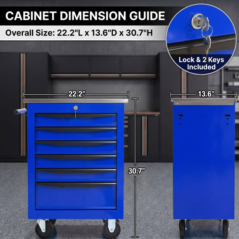 Compact metal tool box organizer dimensions - 8.6 x 4.6 x 8.1 inches desktop size
