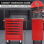 Compact metal tool box organizer dimensions - 8.6 x 4.6 x 8.1 inches desktop size