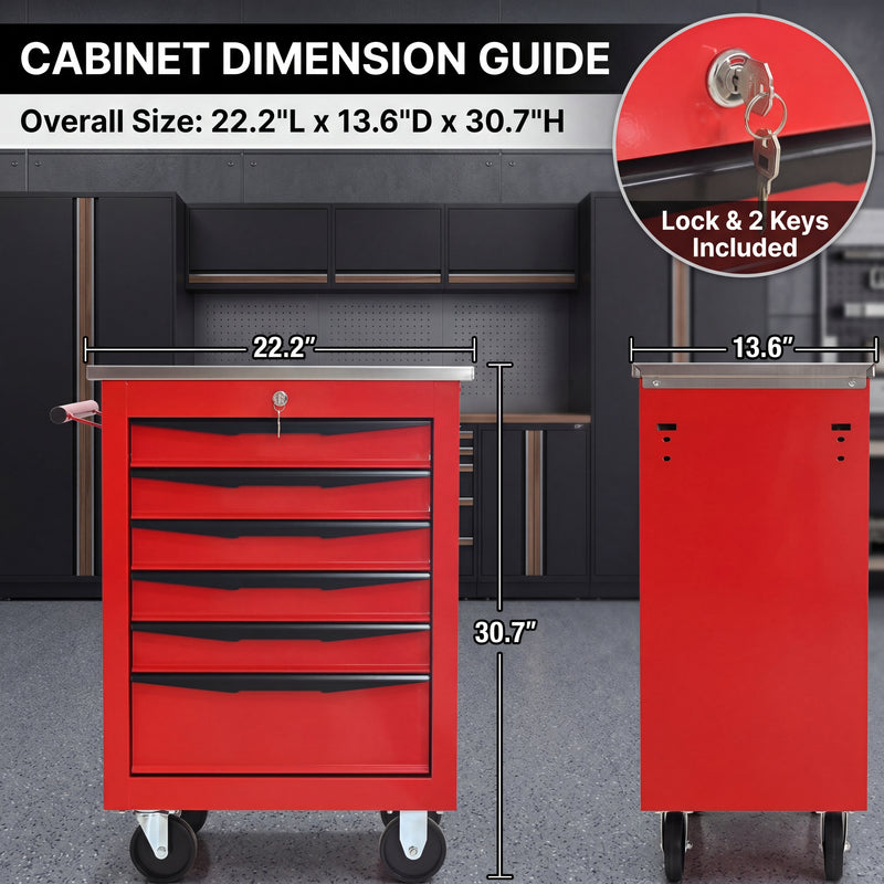 Compact metal tool box organizer dimensions - 8.6 x 4.6 x 8.1 inches desktop size