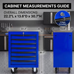 Compact metal tool box organizer dimensions - 8.6 x 4.6 x 8.1 inches desktop size