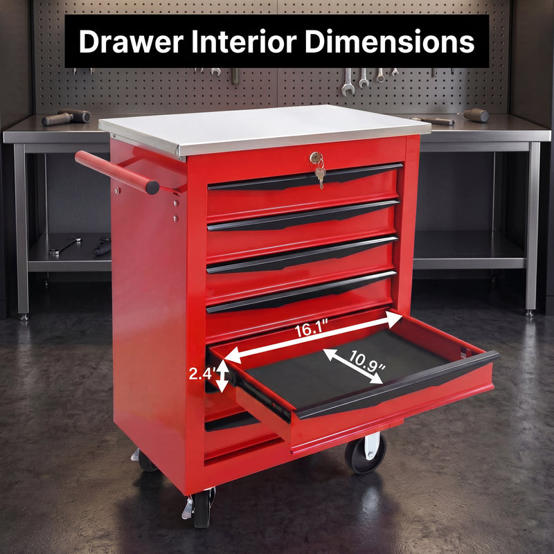 Tool box organizer drawer close-up showing EVA liner and non-slip foot pad