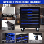 Tool box organizer drawer close-up showing EVA liner and non-slip foot pad