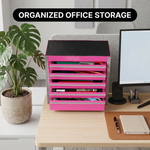 Tool box organizer drawer close-up showing EVA liner and non-slip foot pad