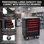 Steel tool box organizer compared to a fabric tool bag - feature comparison chart