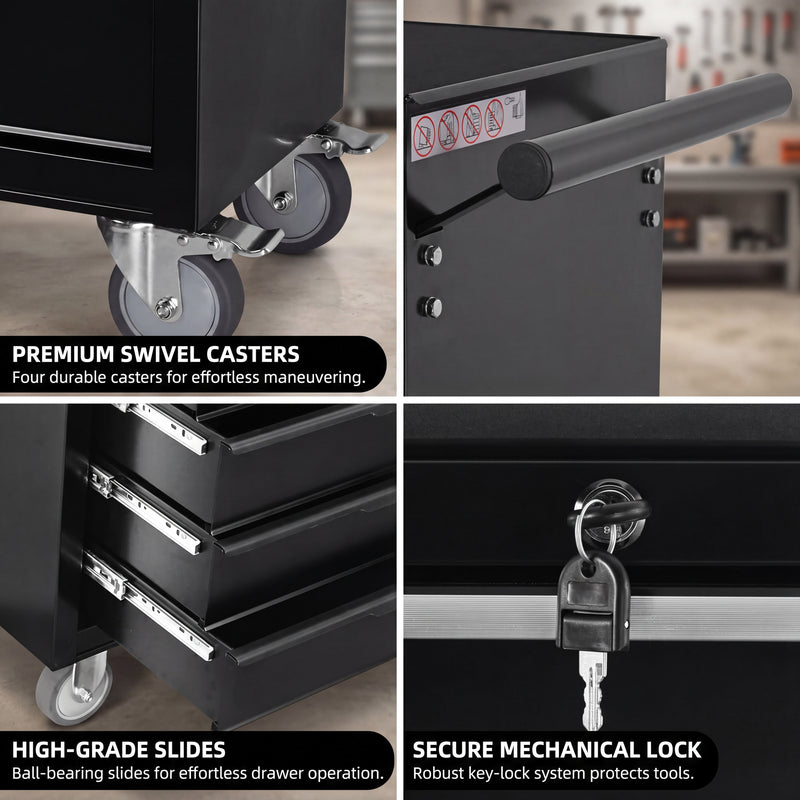 Steel tool box organizer compared to a fabric tool bag - feature comparison chart