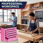 Steel tool box organizer compared to a fabric tool bag - feature comparison chart