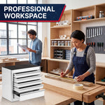 Steel tool box organizer compared to a fabric tool bag - feature comparison chart