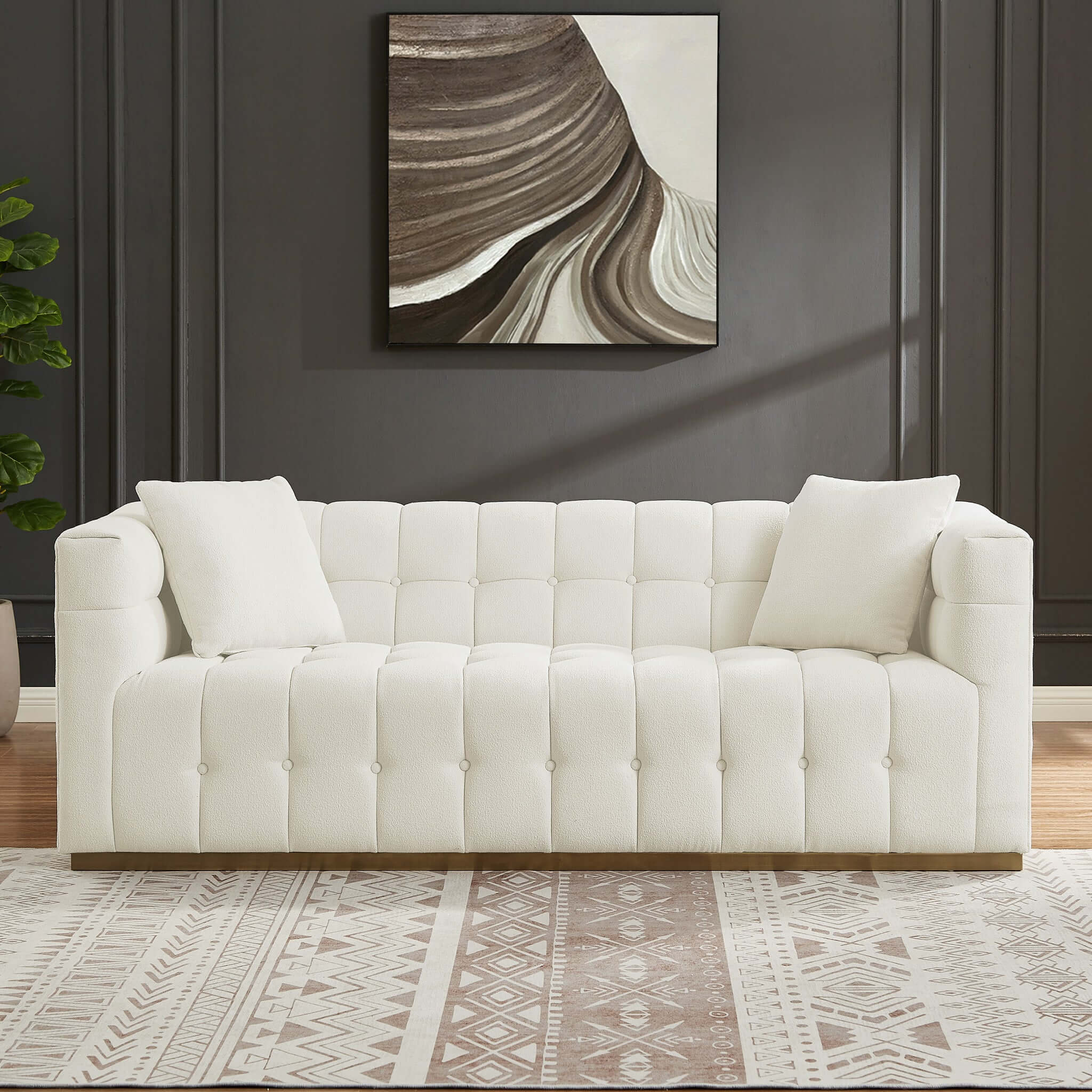 Eleanor Sofa Beige Boucle