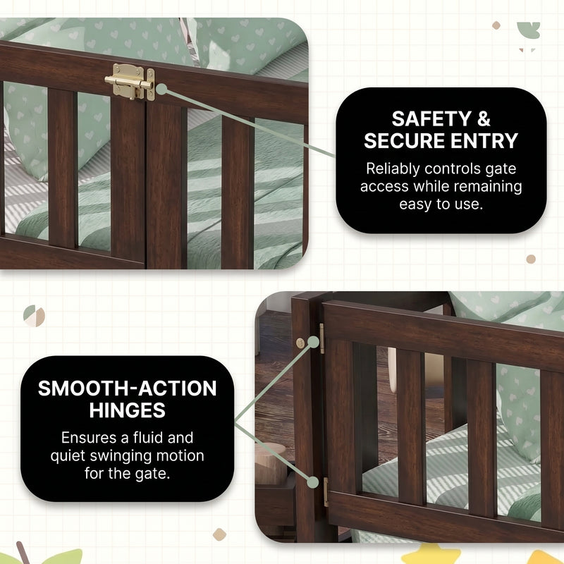 Montessori floor bed with safety rails shown as a cozy space for rest and play