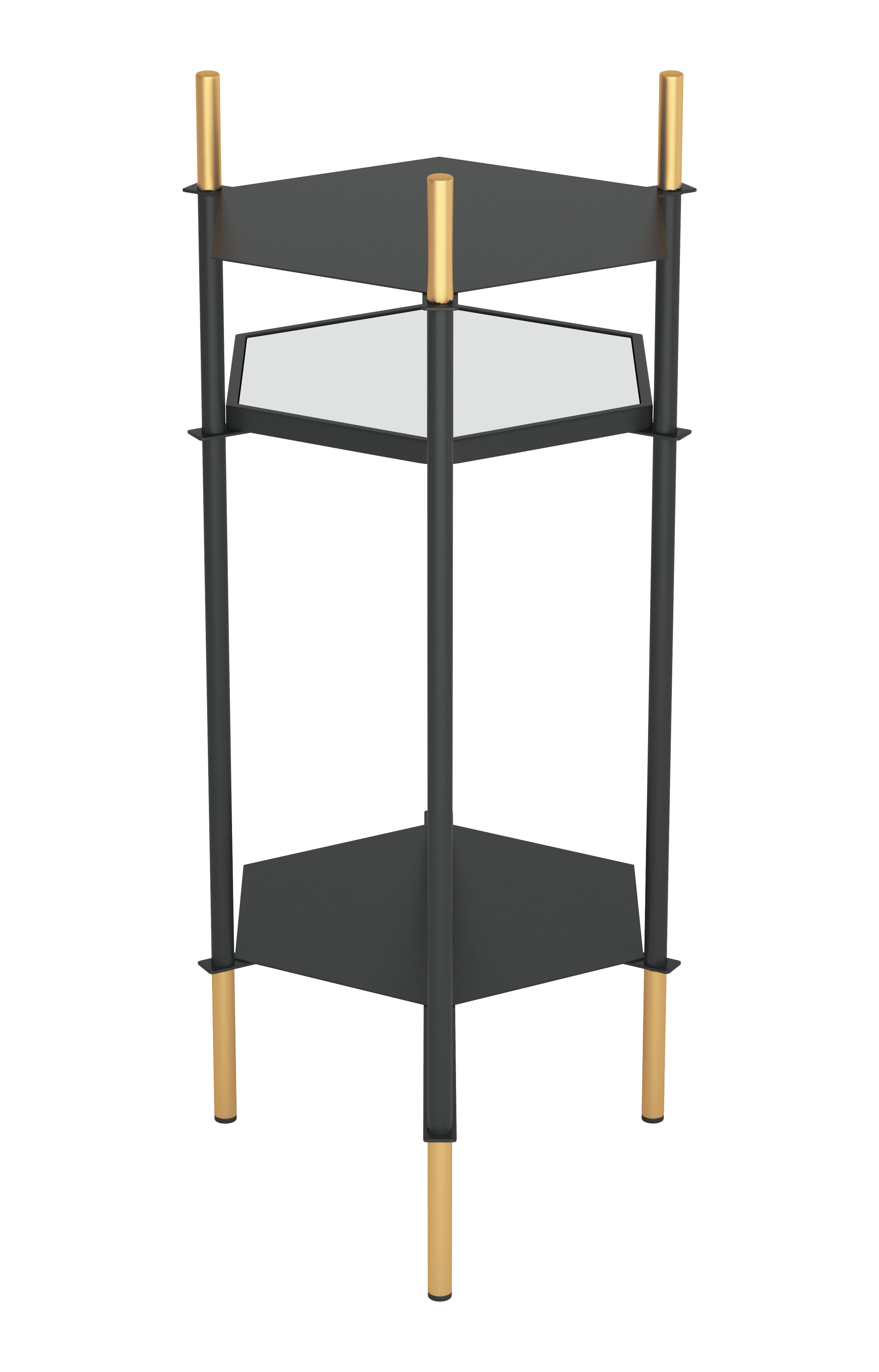 William Side Table Black & Gold