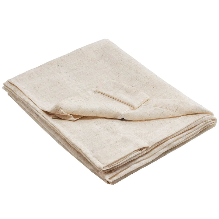 Natural Linen Curtains 52 x 84 inch 2 Panels Set Semi Sheer Light Filtering