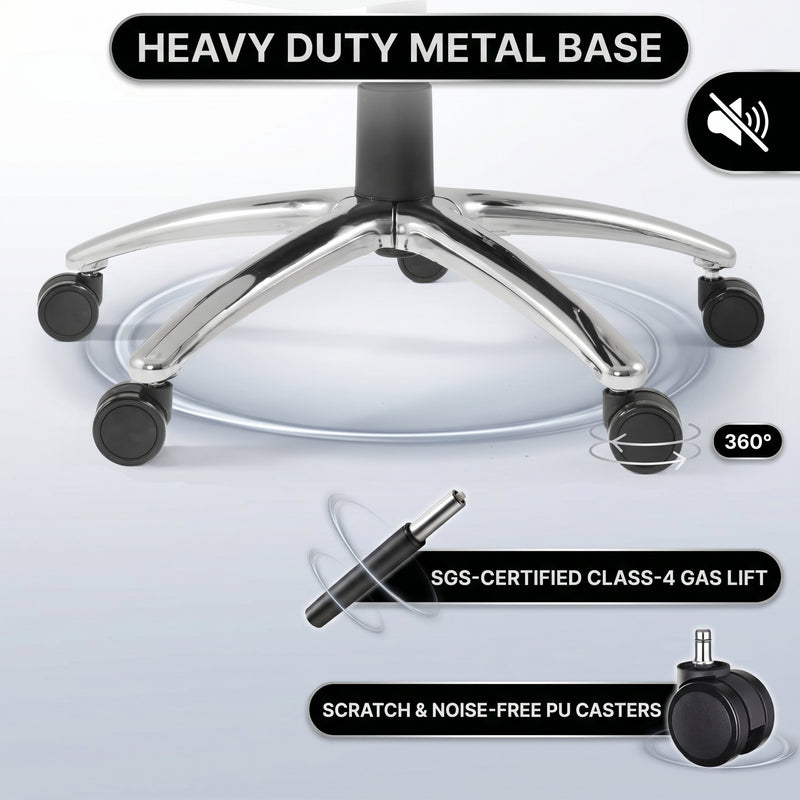 Cutaway of the 5.1-inch high-density foam seat cushion compared to a standard cushion