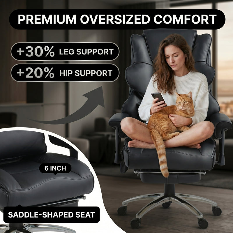 Infographic of the chair's vibration massage and heating system settings