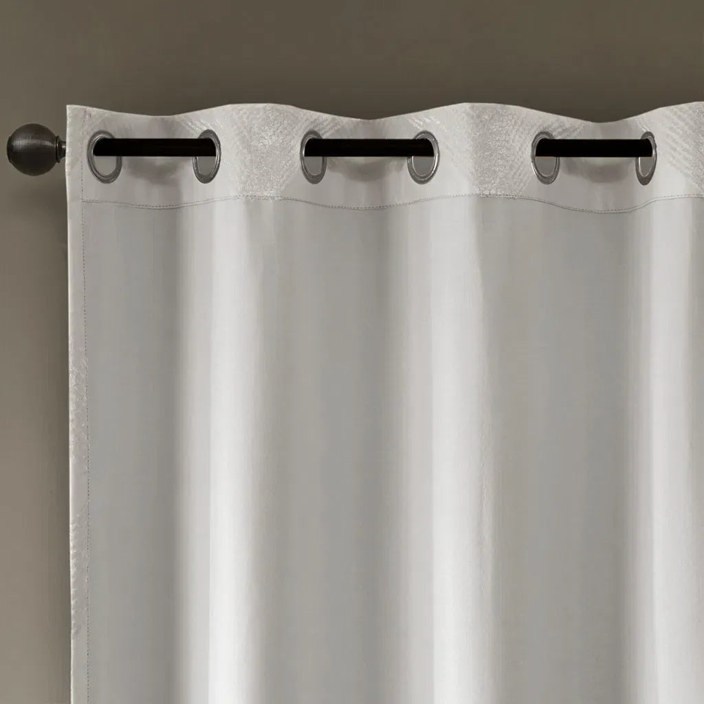 Ogee Knitted Jacquard Total Blackout Curtain Panel(Only 1 Pc Panel)