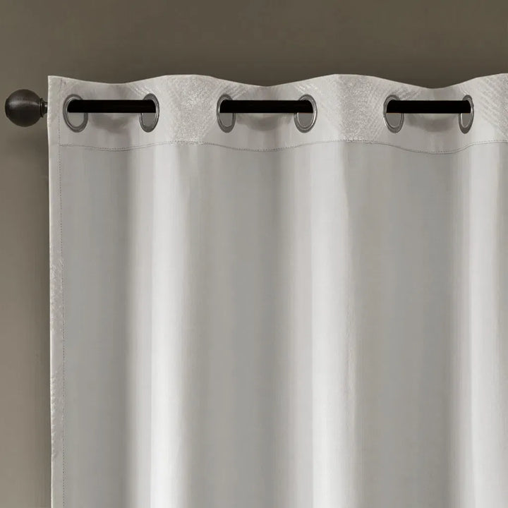 Ogee Knitted Jacquard Total Blackout Curtain Panel(Only 1 Pc Panel)