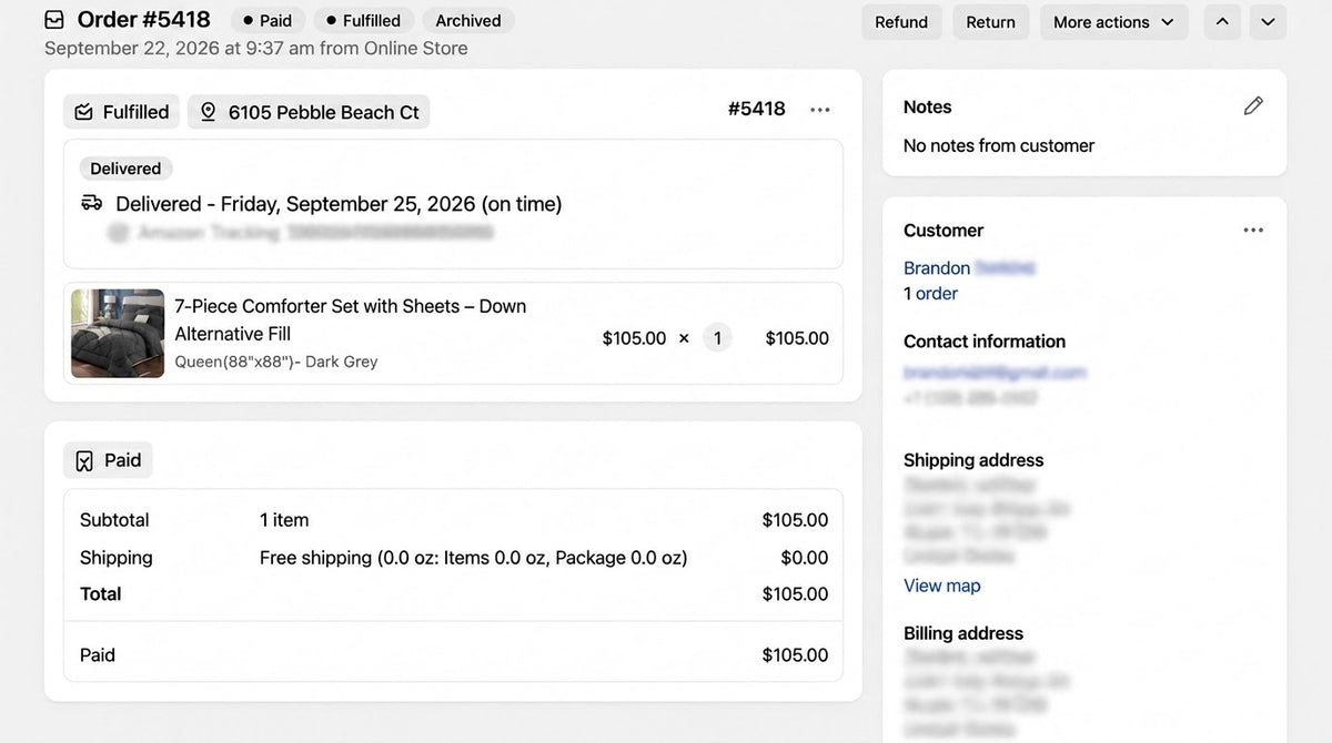 7-Piece Comforter Set with Sheets – Down Alternative Fill customer review screenshot 4