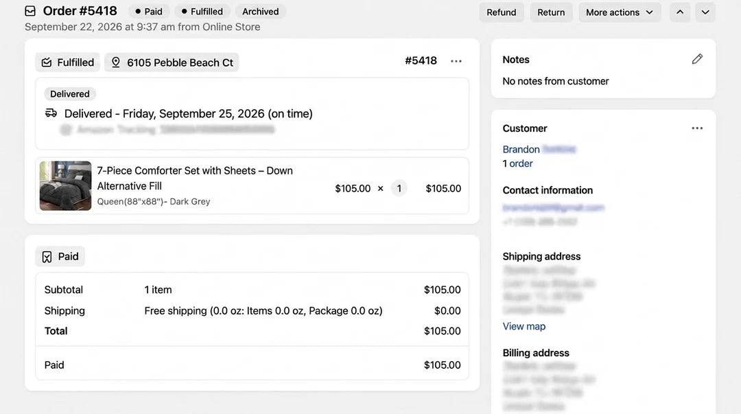 7-Piece Comforter Set with Sheets – Down Alternative Fill customer review screenshot 2