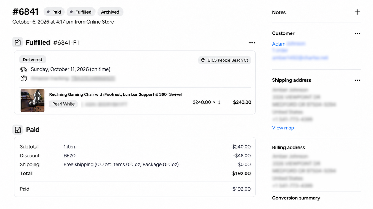Reclining Gaming Chair with Footrest, Lumbar Support & 360° Swivel customer review screenshot 2
