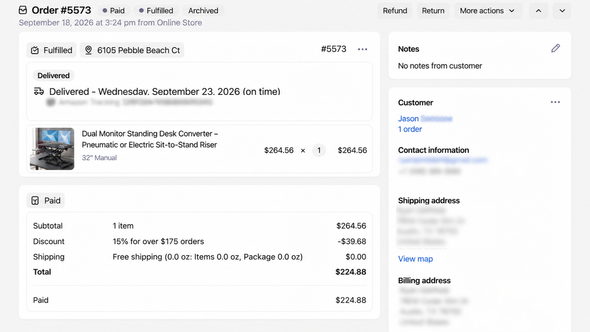Dual Monitor Standing Desk Converter – Pneumatic or Electric Sit-to-Stand Riser customer review screenshot 2