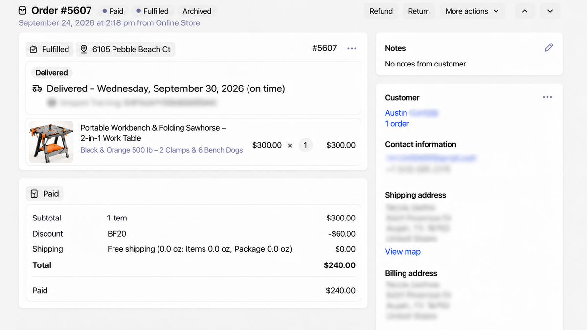 Portable Folding Workbench & Sawhorse – 2-in-1 Work Table customer review screenshot 2