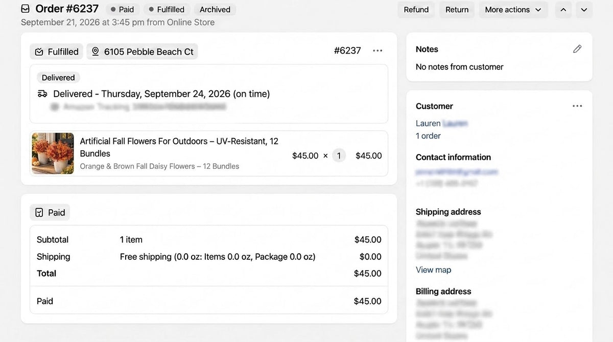 Artificial Fall Flowers for Outdoors – UV-Resistant, 12 Bundles customer review screenshot 4