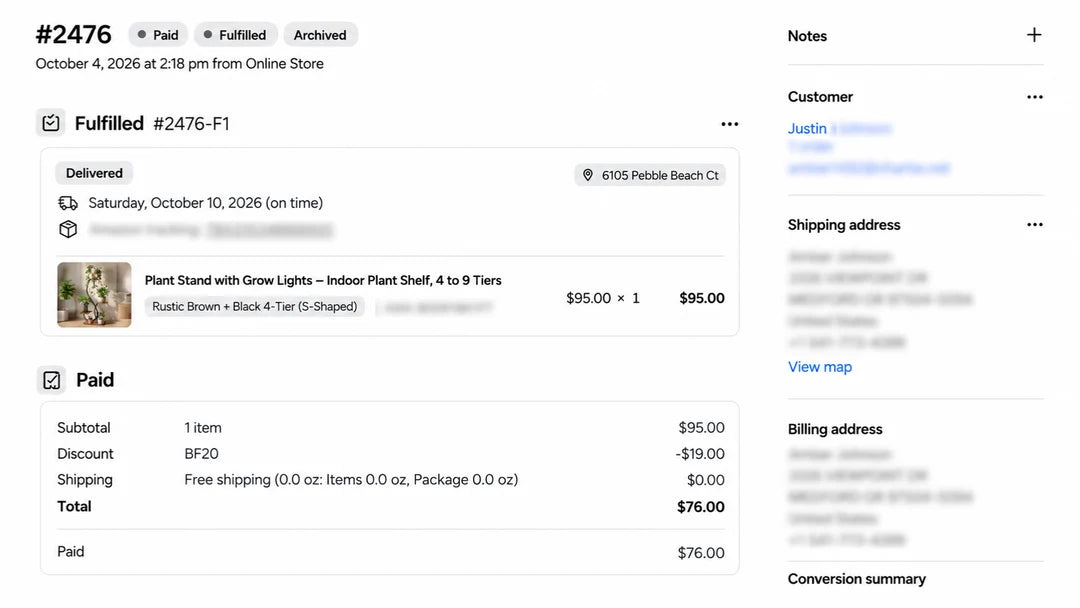 Plant Stand with Grow Lights – Indoor Plant Shelf, 4 to 9 Tiers customer review screenshot 4