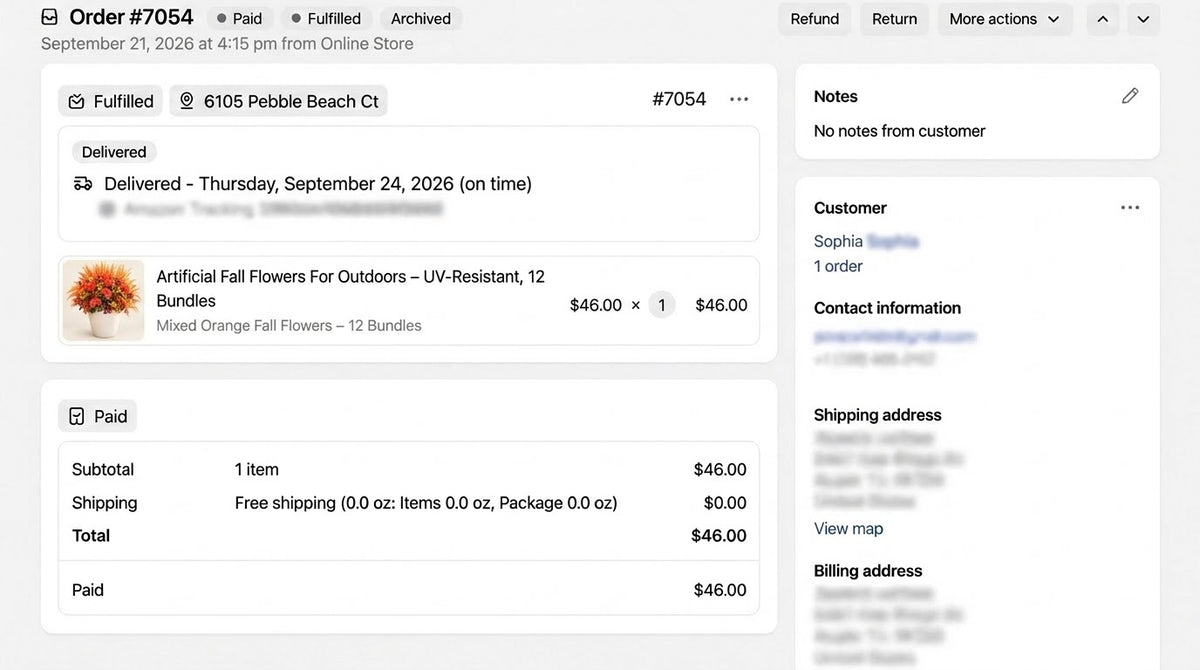 Artificial Fall Flowers for Outdoors – UV-Resistant, 12 Bundles customer review screenshot 5