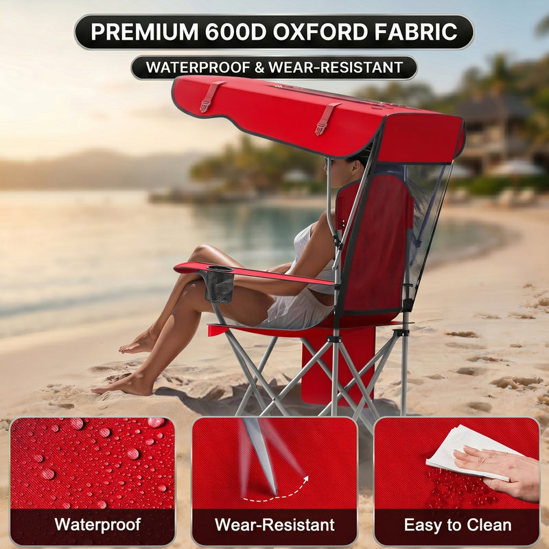 Infographic showing the oversized folding camping chair high weight capacity with a 4-point support frame diagram