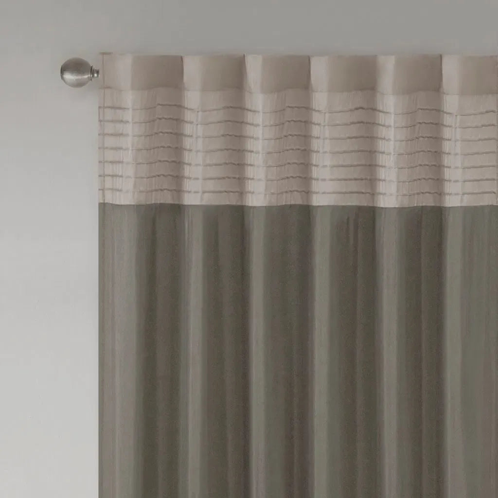 Polyoni Pintuck Curtain Panel(Only 1 Pc Panel)