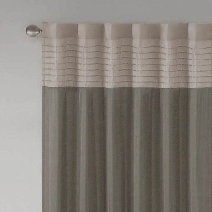 Polyoni Pintuck Curtain Panel(Only 1 Pc Panel)
