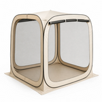 Brown 6x6 pop-up screen tent gazebo with mesh walls and grey carry bag