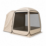 Brown 6x6 pop-up screen tent gazebo with mesh walls and grey carry bag