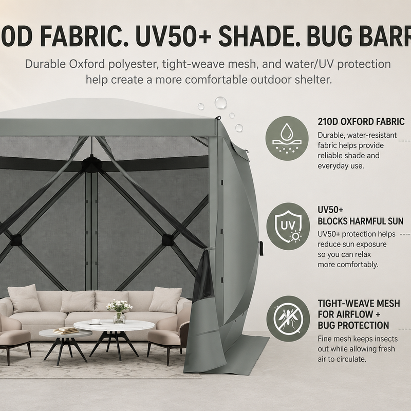 Five uses for the screen gazebo: camping, backyard, patio, picnic and outdoor party
