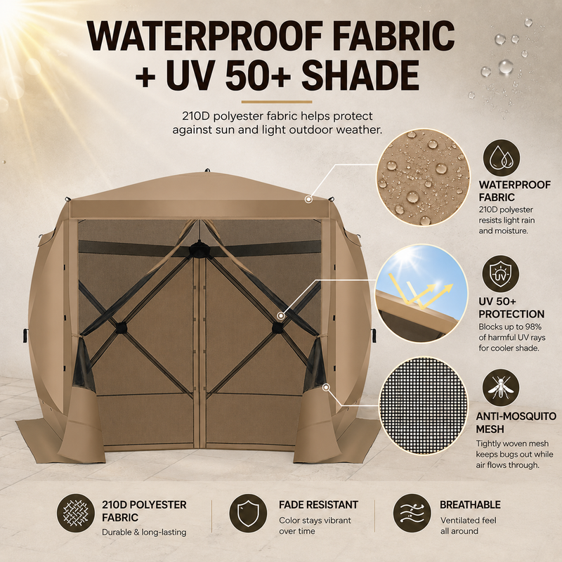 Five uses for the screen gazebo: camping, backyard, patio, picnic and outdoor party