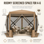 Five uses for the screen gazebo: camping, backyard, patio, picnic and outdoor party