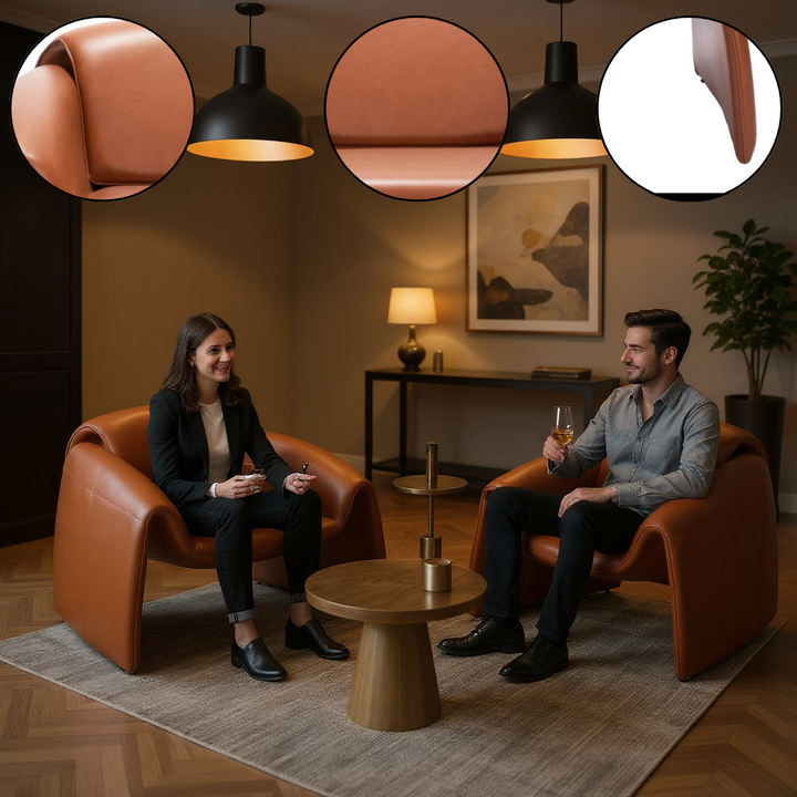 Horten Accent Chair Brown – Plush Contemporary Style | Designer Accent Seating | Trufairs