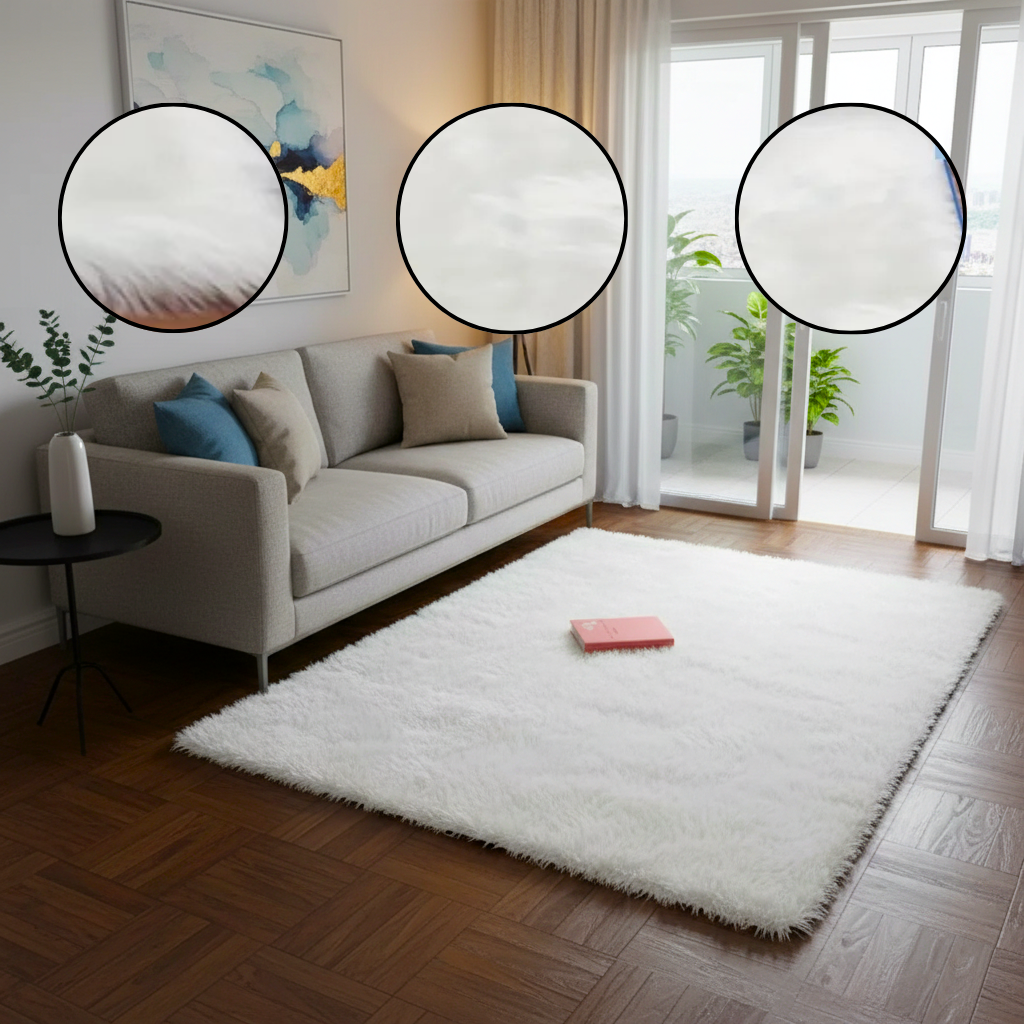 Long Imitation Wool Plush Rug – Cozy Soft Accent Carpet | Bedroom & Living Room Decor | Trufairs