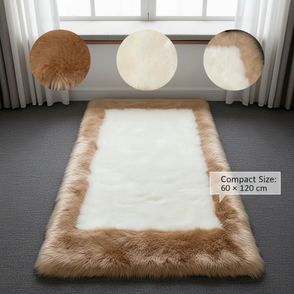 Soft & Fluffy Sheepskin Rug – Non-Slip, Machine Washable Faux Fur Carpet for Bedroom & Living Room | Trufairs