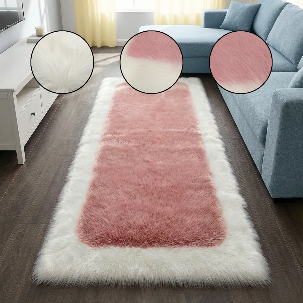 Soft & Fluffy Sheepskin Rug – Non-Slip, Machine Washable Faux Fur Carpet for Bedroom & Living Room | Trufairs