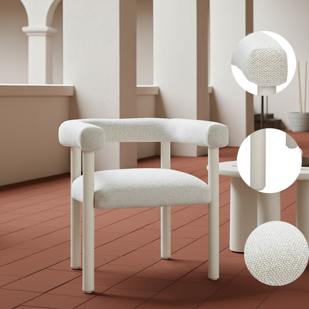 Sunbath Dining Chair White – Modern Outdoor Aluminum & Polyester Chair | Patio & Dining | Trufairs