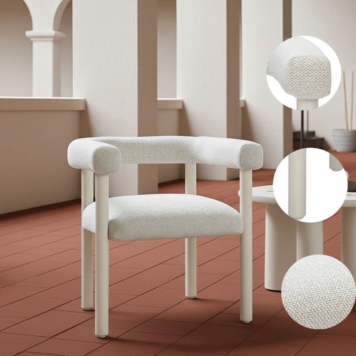 Sunbath Dining Chair White – Modern Outdoor Aluminum & Polyester Chair | Patio & Dining | Trufairs