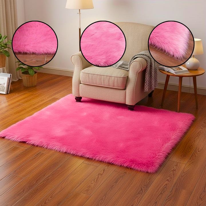 Long Imitation Wool Plush Rug – Cozy Soft Accent Carpet | Bedroom & Living Room Decor | Trufairs