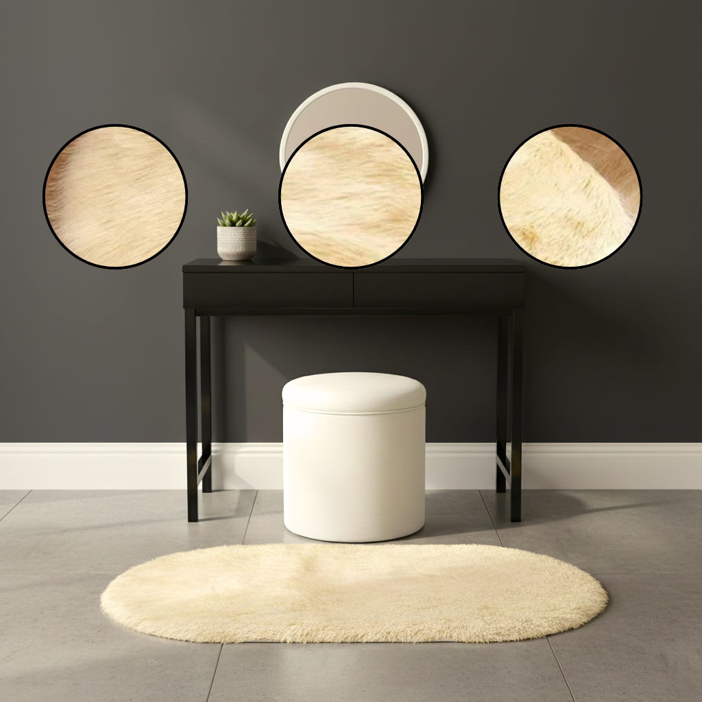 Super Soft Fluffy Faux Sheepskin Oval Area Rug – Plush Shaggy Bedside & Living Room Carpet | Trufairs