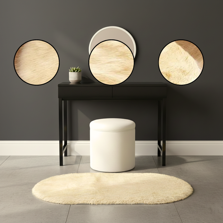 Super Soft Fluffy Faux Sheepskin Oval Area Rug – Plush Shaggy Bedside & Living Room Carpet | Trufairs