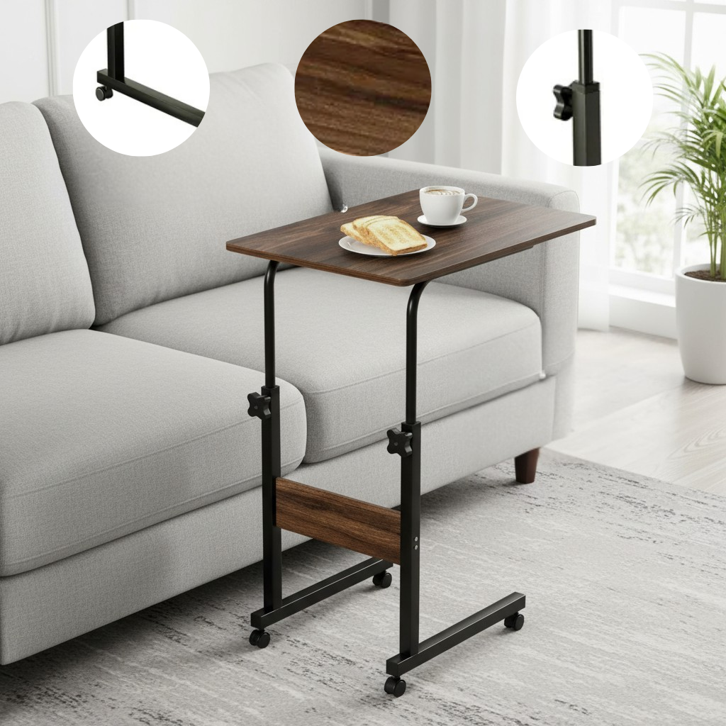 C-Shaped Side Table for Couch, Bed & Small Spaces – Laptop & Snack Table | Trufairs