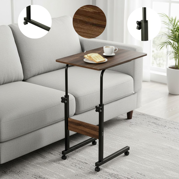 C-Shaped Side Table for Couch, Bed & Small Spaces – Laptop & Snack Table | Trufairs